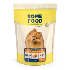 Сухий корм для собак Home Food ADULT MINI Healthy Skin And Shiny Coat з індичкою та лососем 700 г (4820235020354)
