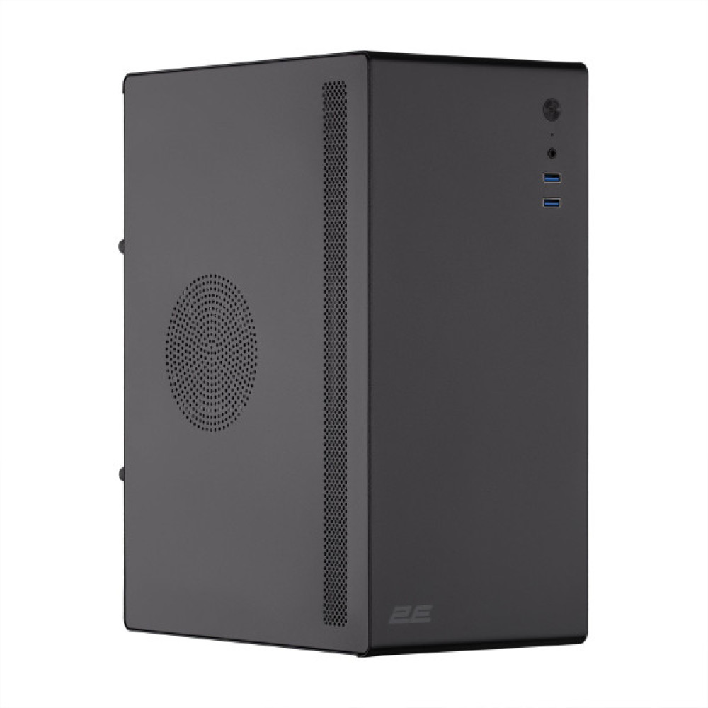Корпус 2E Credo V200B-400 з БЖ 2E ATX400, 2xUSB3.0, 1x80мм, VGA 250мм, mATX, чорний