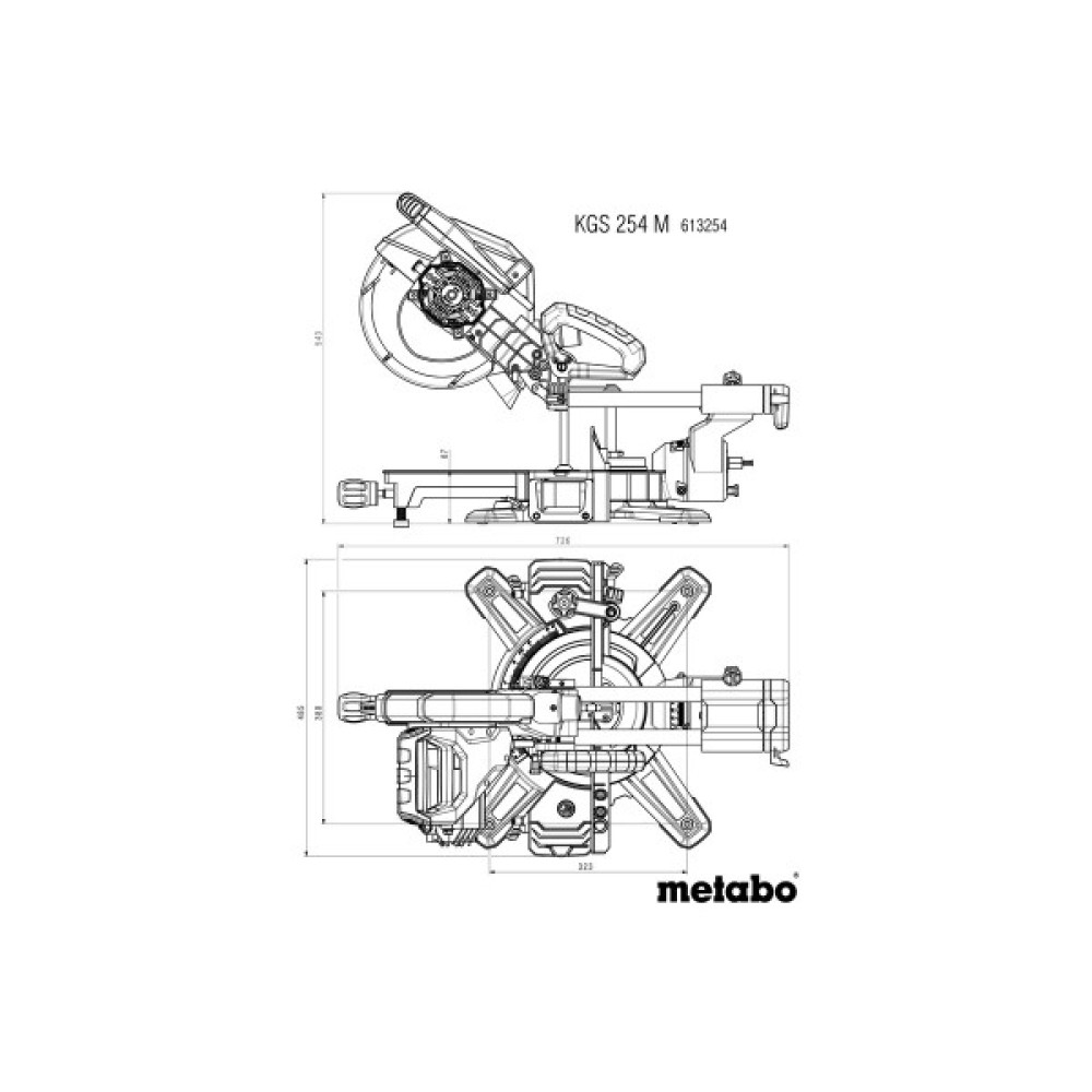 Пила торцювальна Metabo KGS 254 M 1800Вт диск 254мм 16.1кг
