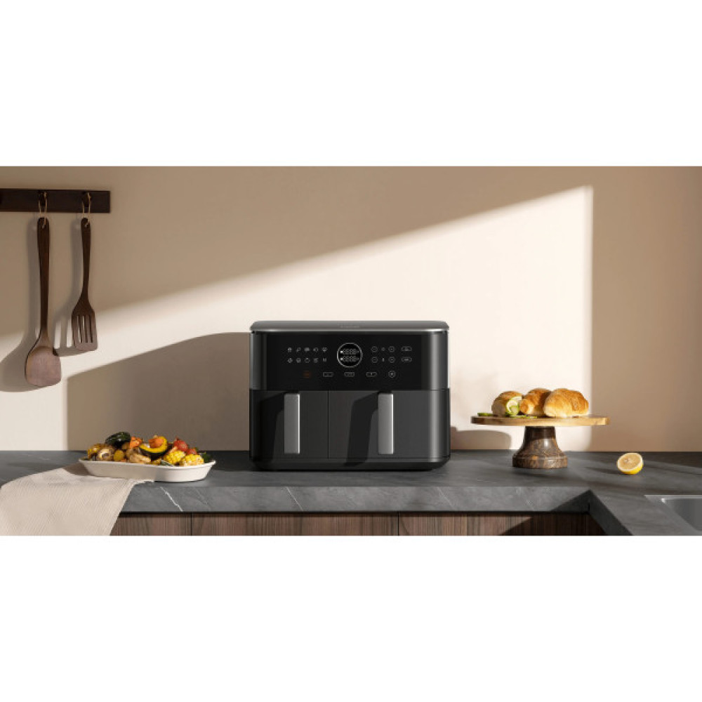 Мультипіч Xiaomi Dual Zone Air Fryer 10L 2700Вт, чаша-10л, сенсорне управл., пластик, чорний