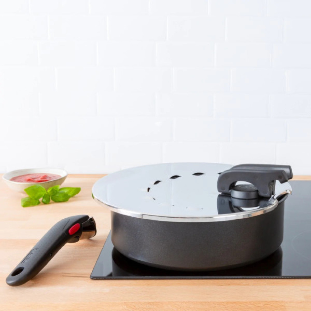 Кришка для посуду Tefal Ingenio, 20-28см, нержавіюча сталь, пластик (L9829853)