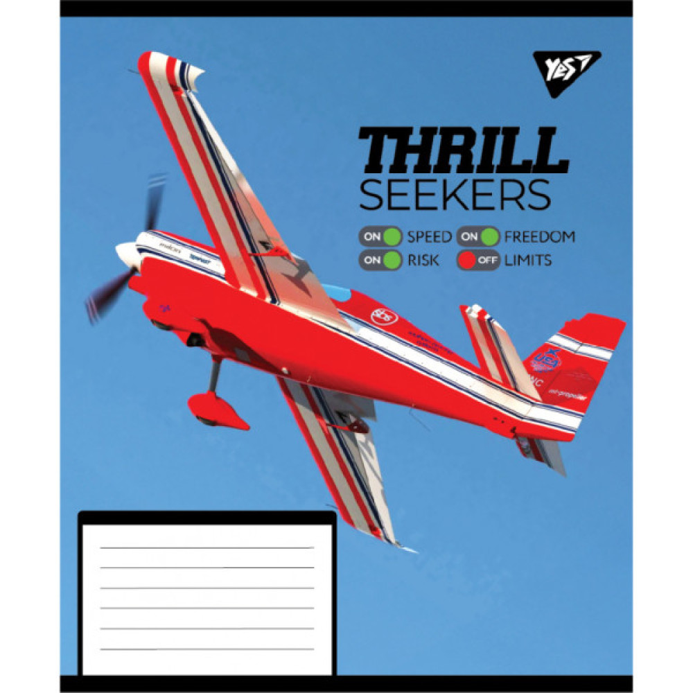 Зошит Yes Thrill Seekers А5 96 аркушів клітинка (767790)