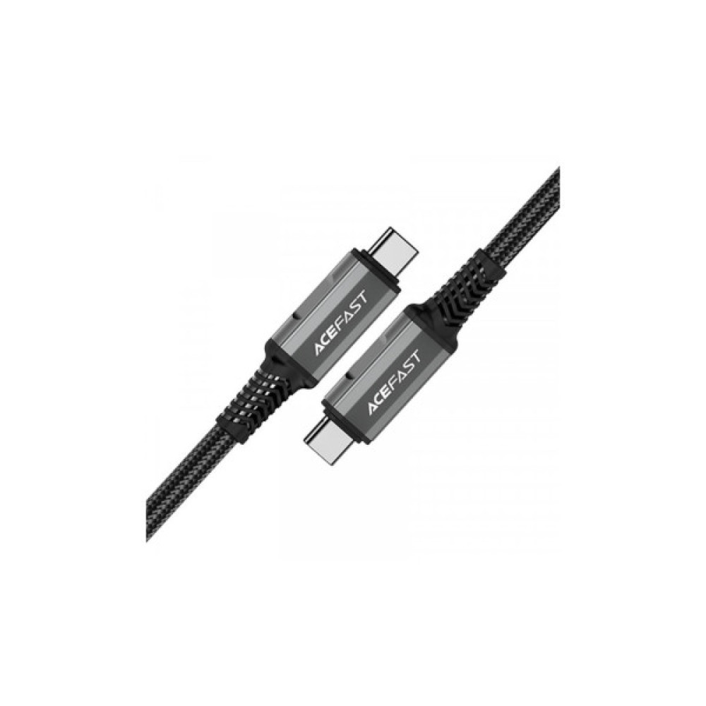 Дата кабель USB-C to USB-C 1.0m USB 4.0 240W audio/video black-grey Acefast (6974316282631)