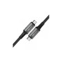 Дата кабель USB-C to USB-C 1.0m USB 4.0 240W audio/video black-grey Acefast (6974316282631)