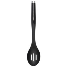 Ложка кухарська KitchenAid Classic для сервірування з прорізами 34 см чорний (KCG004OHOBE)