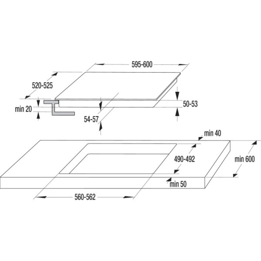 Комплект Gorenje (духовка + поверхня склокераміка BO6737E02X -нерж + ECT41SC- чорна), 738881