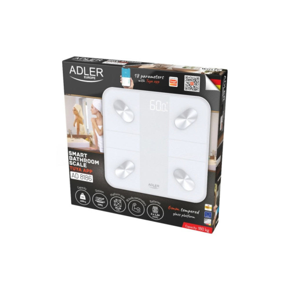Ваги підлогові Adler AD 8186 white (AD8186W)