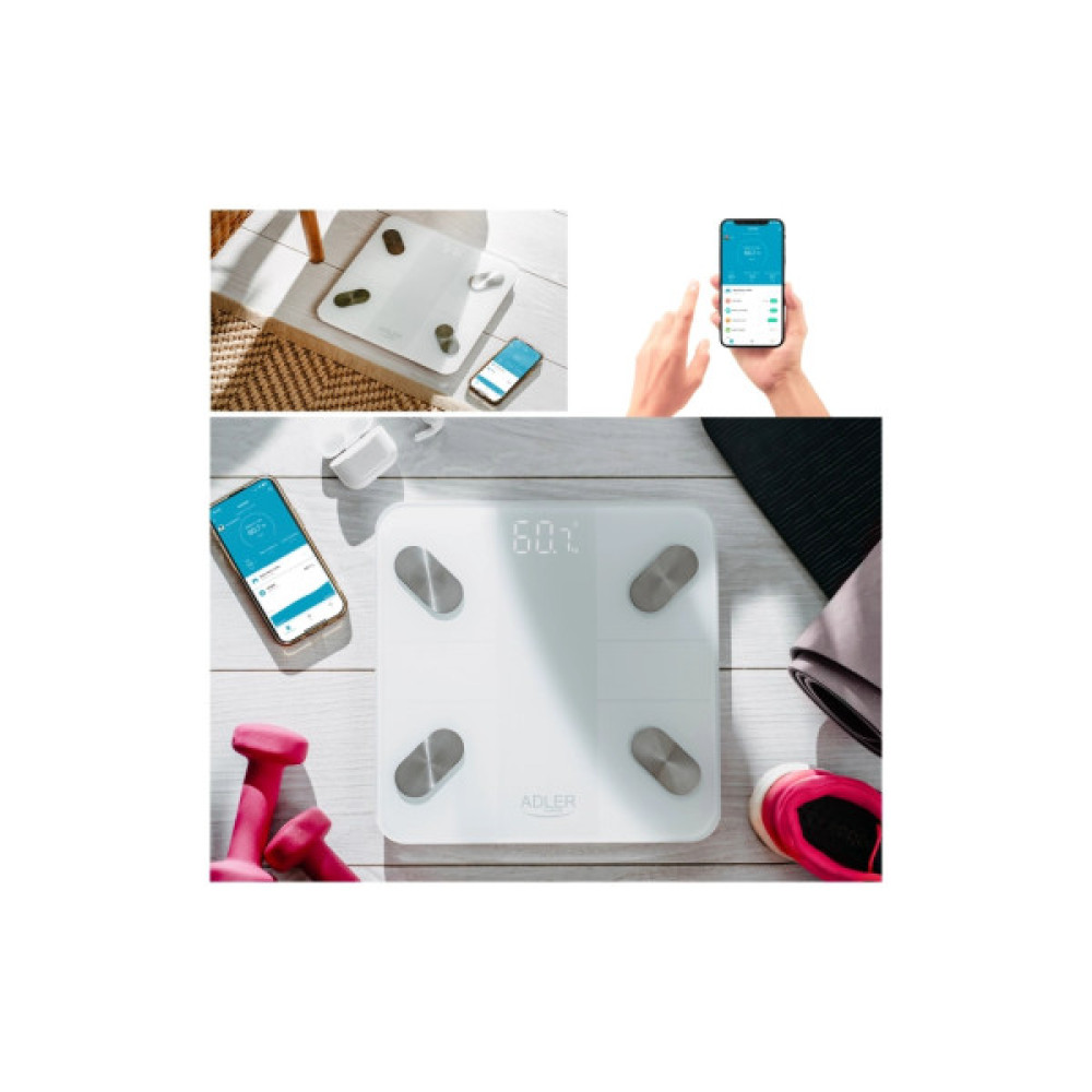 Ваги підлогові Adler AD 8186 white (AD8186W)