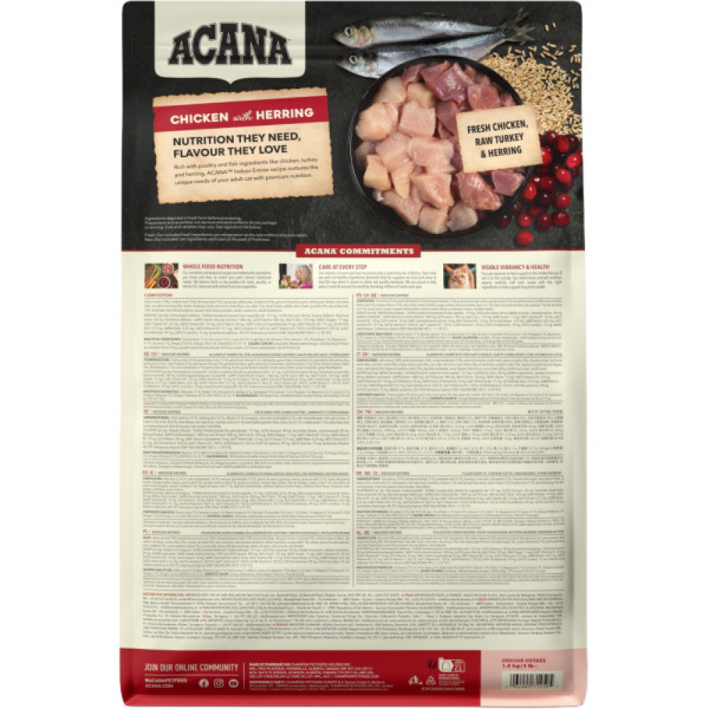 Сухий корм для кішок ACANA Indoor Entree 1.8 кг (0064992714505)