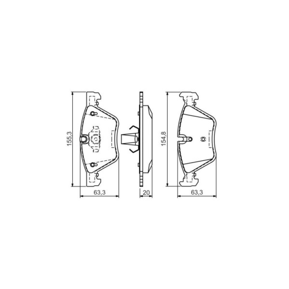 Гальмівні колодки Bosch 0 986 494 118 Гальмівні колодки Bosch 0 986 494 118