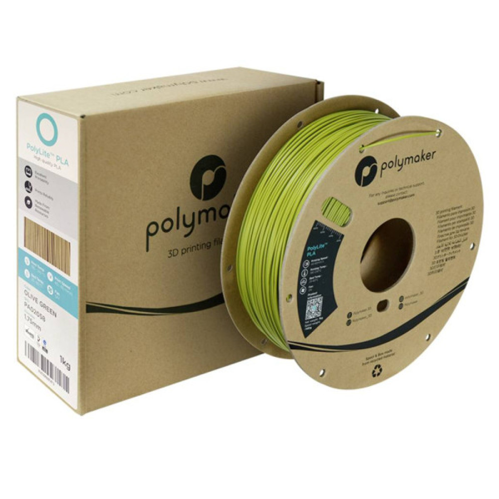 Пластик для 3D-принтера Polymaker PLA POLYLITE 1,75mm 1kg OLIVE GREEN (PA02058)