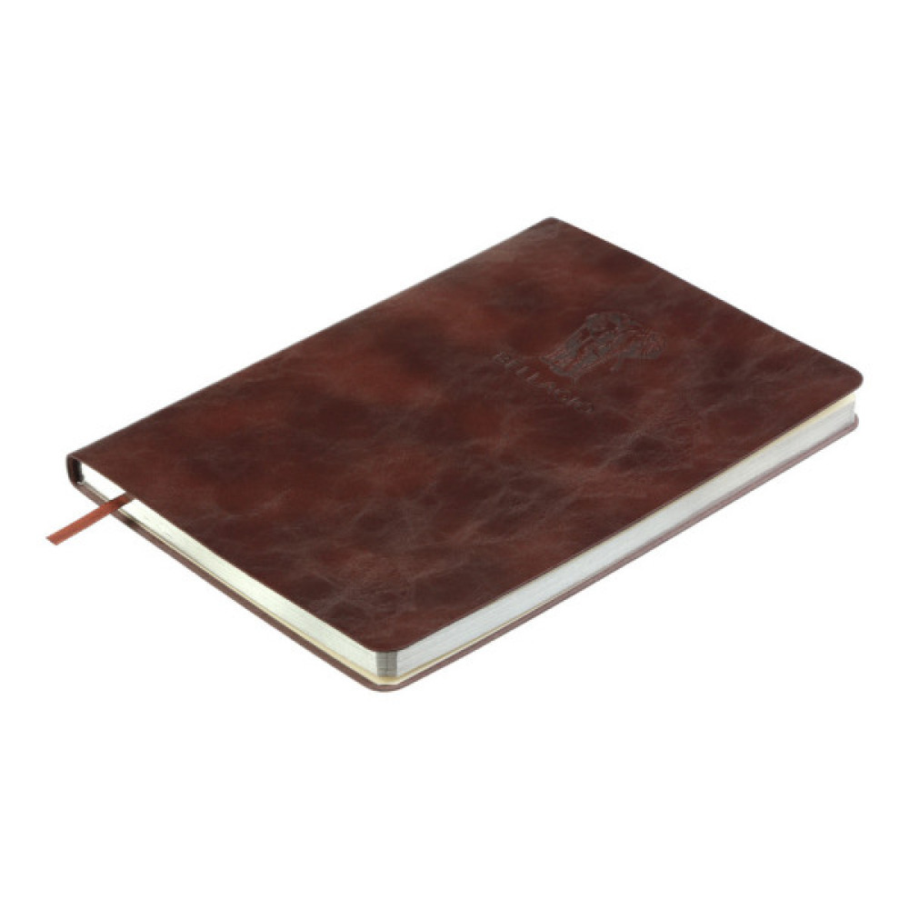 Книга записна Buromax Bellagio 96 аркушів А5 у клітинку коричневий (BM.295118-19)