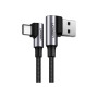 Дата кабель USB 2.0 AM to USB-C 2.0m 3A 90° corner US176 black Ugreen (20857) Дата кабель USB 2.0 AM to USB-C 2.0m 3A 90° corner US176 black Ugreen (20857)