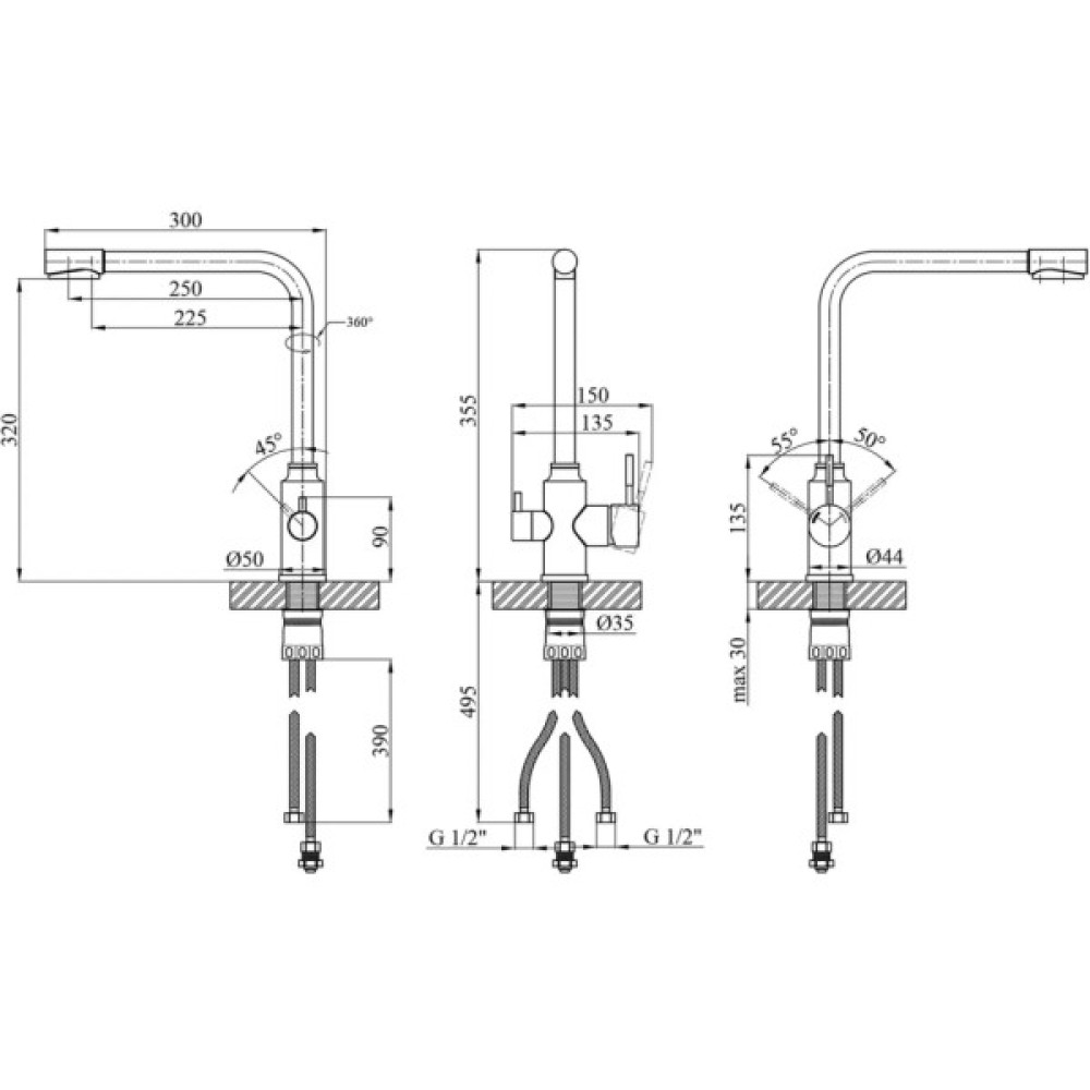 Змішувач Kroner Klassisch-ESG038 (CV022992)