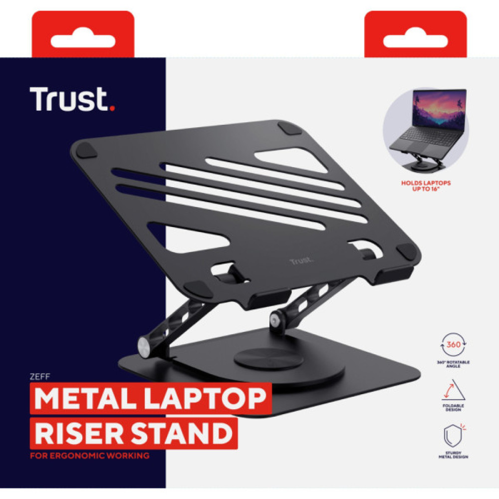 Підставка до ноутбука Trust Zeff Metal, до 16", gray (25482_TRUST)
