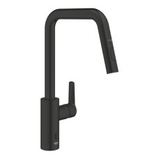 Змішувач для кухні Grohe Start, довж.виливу - 221мм, поворотний, витяжний, 1 важіль + сенсор, матовий чорний Змішувач для кухні Grohe Start, довж.виливу - 221мм, поворотний, витяжний, 1 важіль + сенсор, матовий чорний