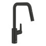 Змішувач для кухні Grohe Start, довж.виливу - 221мм,  поворотний, витяжний, 1 важіль + сенсор, матовий чорний