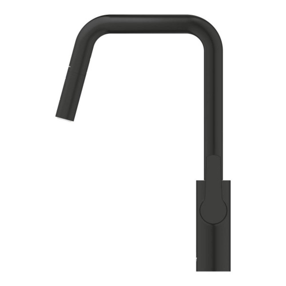 Змішувач для кухні Grohe Start, довж.виливу - 221мм,  поворотний, витяжний, 1 важіль + сенсор, матовий чорний