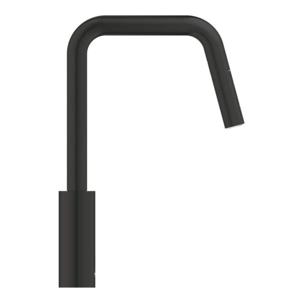 Змішувач для кухні Grohe Start, довж.виливу - 221мм,  поворотний, витяжний, 1 важіль + сенсор, матовий чорний