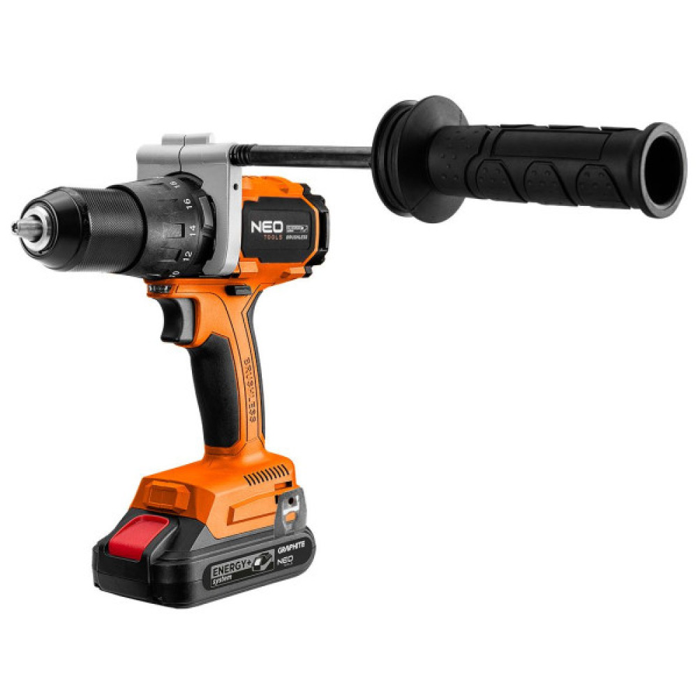 Шурупокрут-дриль акумуляторний Neo Tools Energy+ 18В 100Нм 0-480·0-1900об/хв 1.56кг без АКБ та ЗП