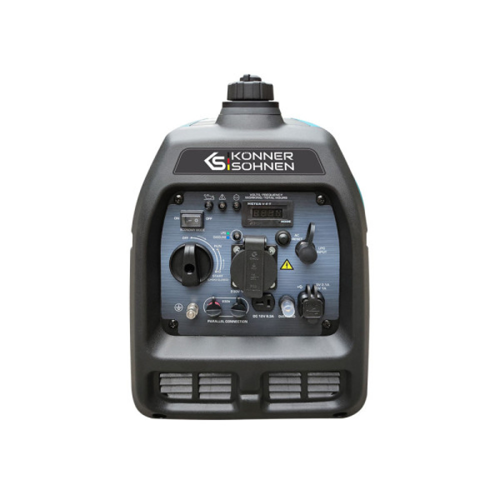 Генератор газобензиновий інверторний Konner&Sohnen KS 3100iG S, LPG 230В, 3.1кВт, ручний стартер, 22кг