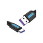 Дата кабель USB 2.0 AM to USB-C 0.5m 5.0A (25W) PVC black Vention (CORBD) Дата кабель USB 2.0 AM to USB-C 0.5m 5.0A (25W) PVC black Vention (CORBD)
