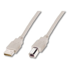 Кабель DIGITUS USB-A > USB-B синхронізації, 3м, бежевий