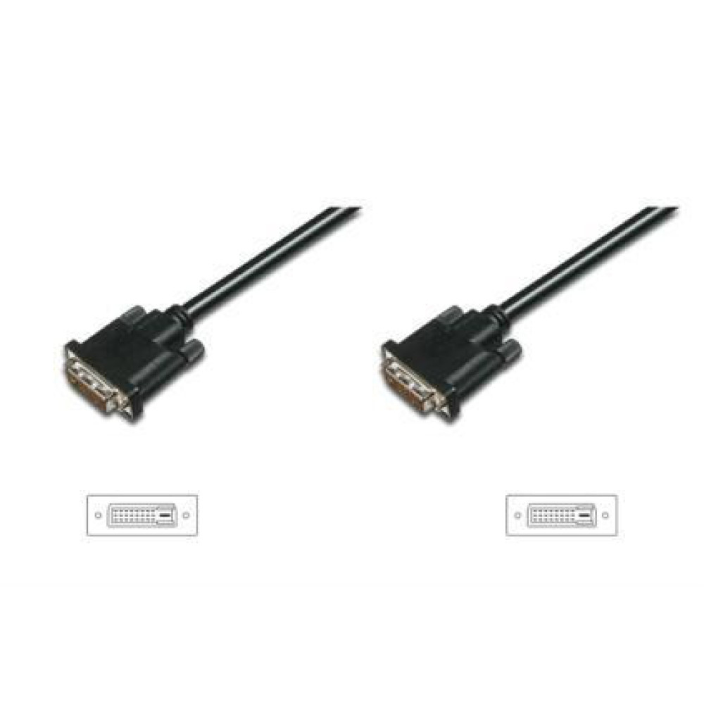 Кабель DIGITUS DVI-D (M/M), 3м, чорний
