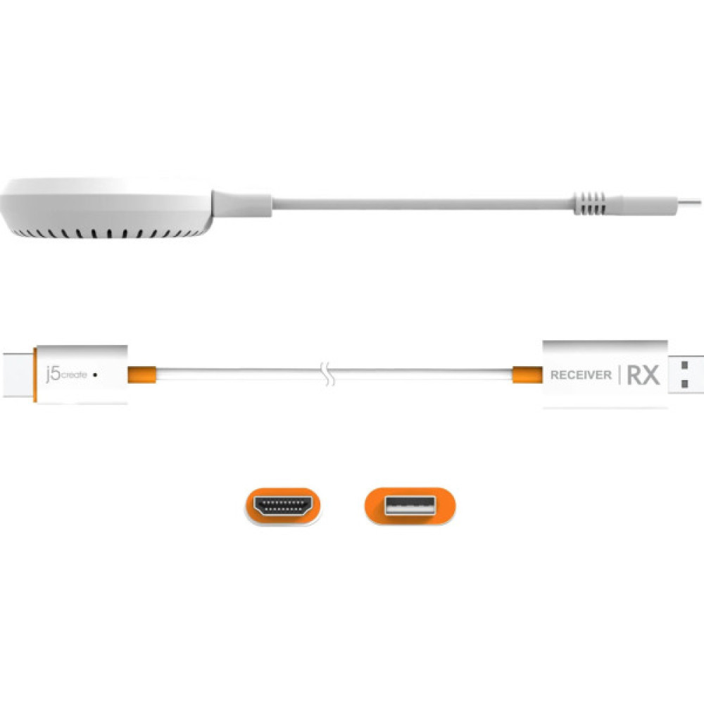 Адаптер ScreenCast Full HD WI-FI 15m USB-C to HDMI Miracast/AirPlay/Chromecast J5create (JVAW62-N)