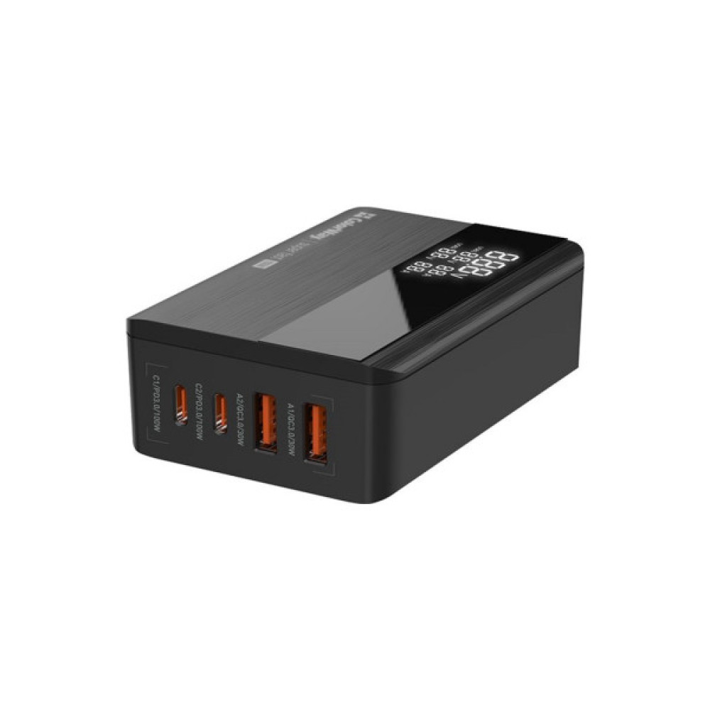 Зарядний пристрій ColorWay Power Delivery GaN (2USB-A + 2USB TYPE-C) (100W) black (CW-CHS041PD-BK)