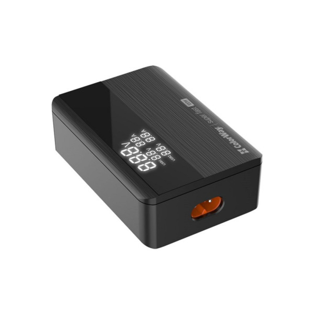 Зарядний пристрій ColorWay Power Delivery GaN (2USB-A + 2USB TYPE-C) (100W) black (CW-CHS041PD-BK)