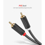 Кабель мультимедійний 2xRCA M to 2xRCA M 1.0m AV104 black Ugreen (30747)