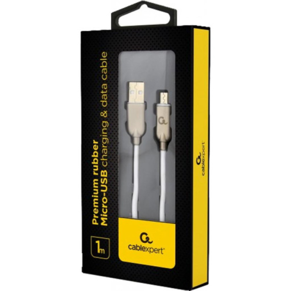 Дата кабель USB 2.0 AM to Micro 5P 1.0m Cablexpert (CC-USB2R-AMmBM-1M-W)