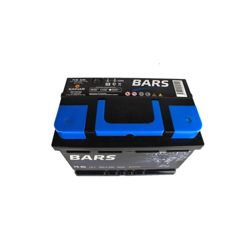 Акумулятор автомобільний Bars 75Ah Н Ев (-/+) (650EN)