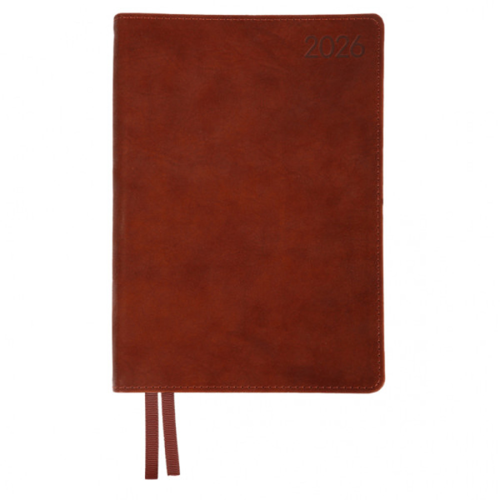 Тижневик Leo planner А5 датований 2026 "Case", інтегральний, коричневий, 368 сторінок (252659)