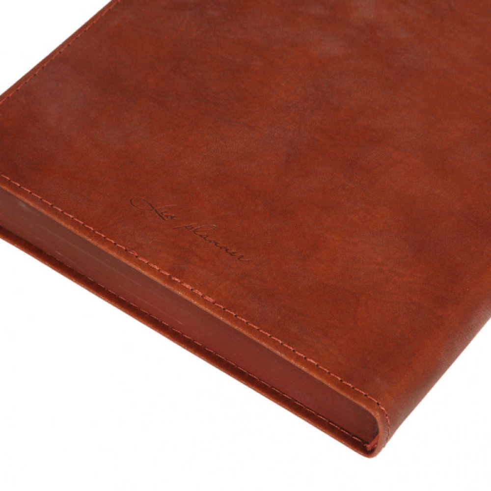 Тижневик Leo planner А5 датований 2026 "Case", інтегральний, коричневий, 368 сторінок (252659)