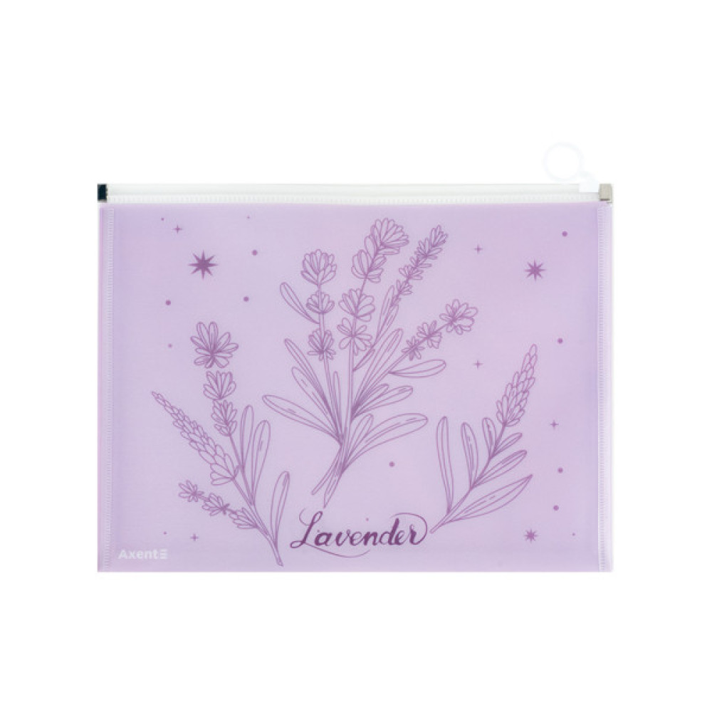 Папка на блискавці Axent zip-lock А4+ Lavender-2 (1497-37-A)