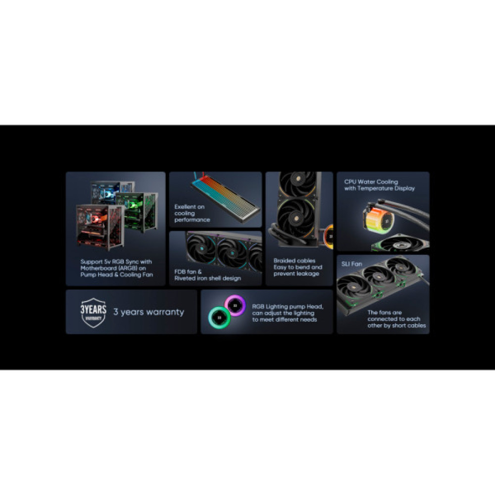 Система рідинного охолодження 1stPlayer CC-360-BK