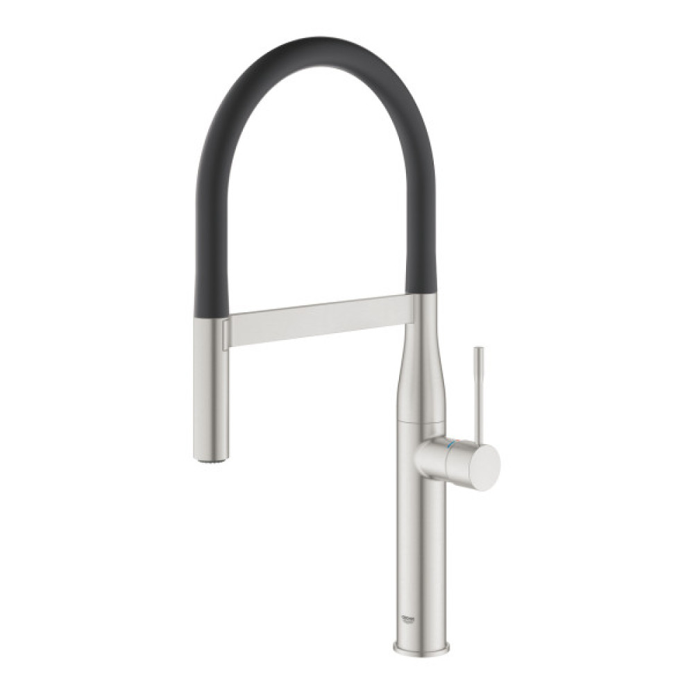 Змішувач для кухні Grohe Essence, довж.виливу - 240мм, поворотний/гнучкий, 1важіль, супер сталь