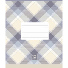 Зошит Школярик Plaid pattern 12 аркушів клітинка (012-3345K)