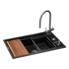 Мийка кухонна GRANADO Royal Artes black shine (+ подрібнювач Algar 1000 + змішувач Ferrol inox + дозатор Redondo inox (ksg1301) Мийка кухонна GRANADO Royal Artes black shine (+ подрібнювач Algar 1000 + змішувач Ferrol inox + дозатор Redondo inox (ksg1301)