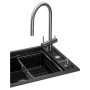 Мийка кухонна GRANADO Royal Artes black shine (+ подрібнювач Algar 1000 + змішувач Ferrol inox + дозатор Redondo inox (ksg1301)