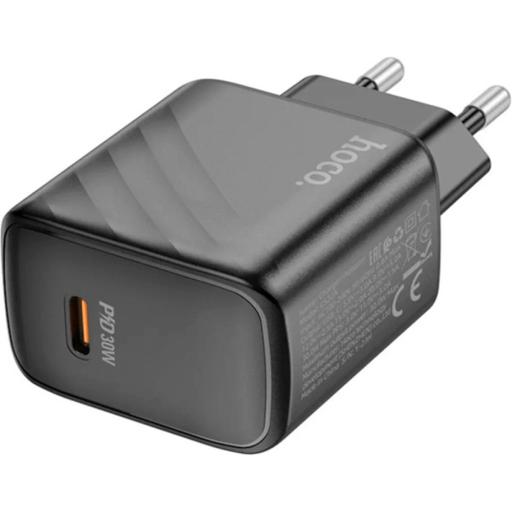 Зарядний пристрій HOCO CS22A Value USB-C PD30W Black (6942007609913)