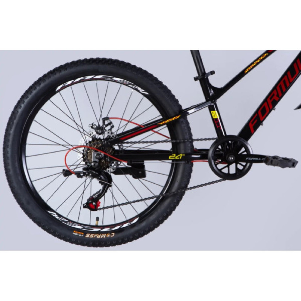 Велосипед Formula 24" ACID DD FR рама-11" AL 2026 чорний з червоним (OPS-FR-24-439)