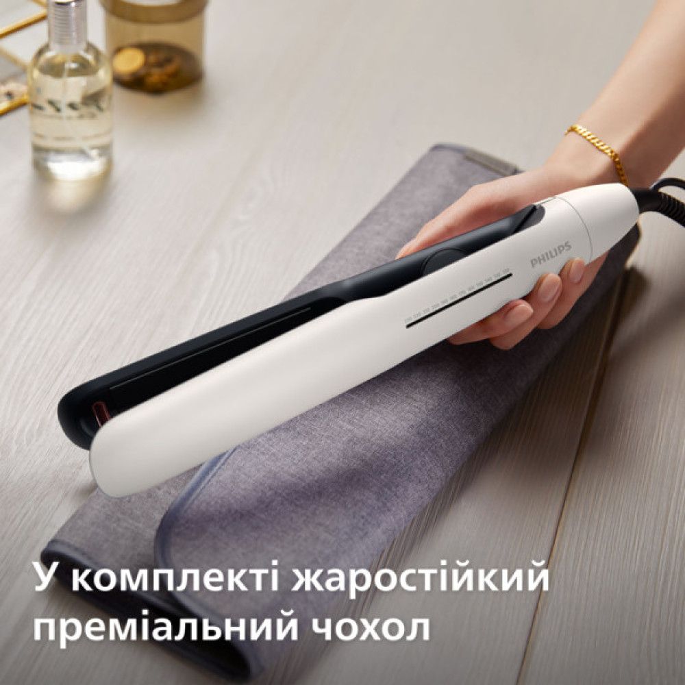 Вирівнювач для волосся Philips 5000 Series, темп.режимов-12, 120230 °C, кераміка, білий (BHS515/00)