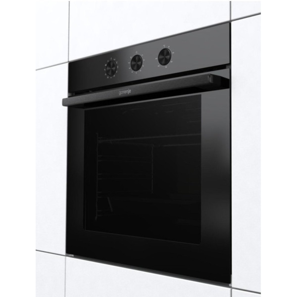 Духова шафа Gorenje електрична, 77л, A+, пара, дисплей, чорний