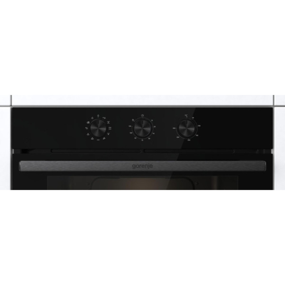 Духова шафа Gorenje електрична, 77л, A+, пара, дисплей, чорний