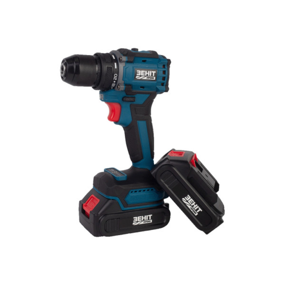 Шуруповерт Зеніт Профі ЗША-20/2 Li BL, 20V TekPower, 2x1.5Ah (854605)