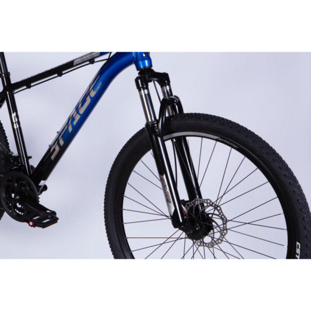 Велосипед Space 27.5" PHAETON DD FR рама-17" AL 2026 чорно-синій (OPS-SP-27.5-081)