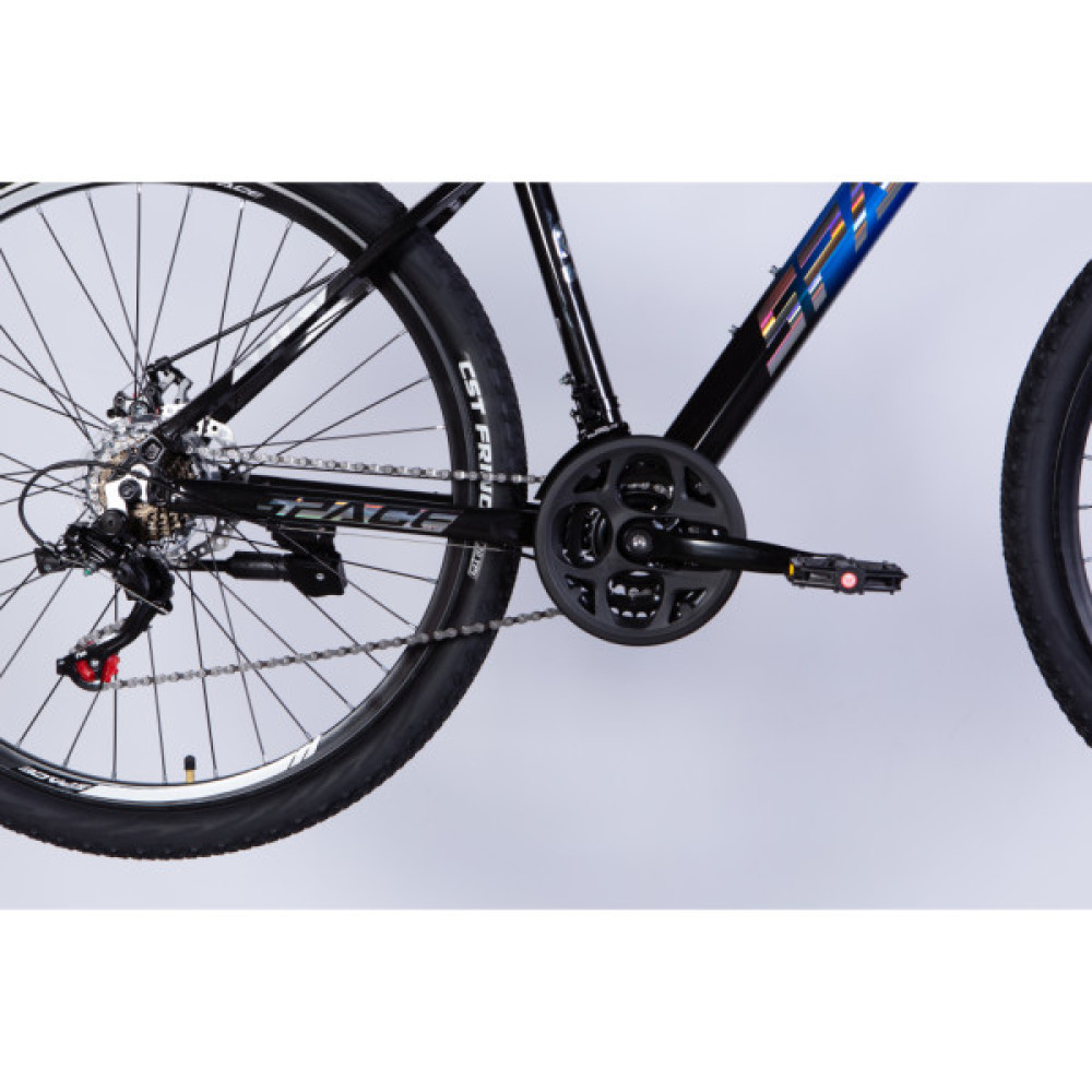 Велосипед Space 27.5" PHAETON DD FR рама-17" AL 2026 чорно-синій (OPS-SP-27.5-081)